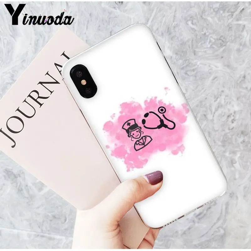 Yinuoda медсестры &quotмедицина&quot Сердце чехол для сотового телефона Apple iPhone 8 7 6 6S Plus X