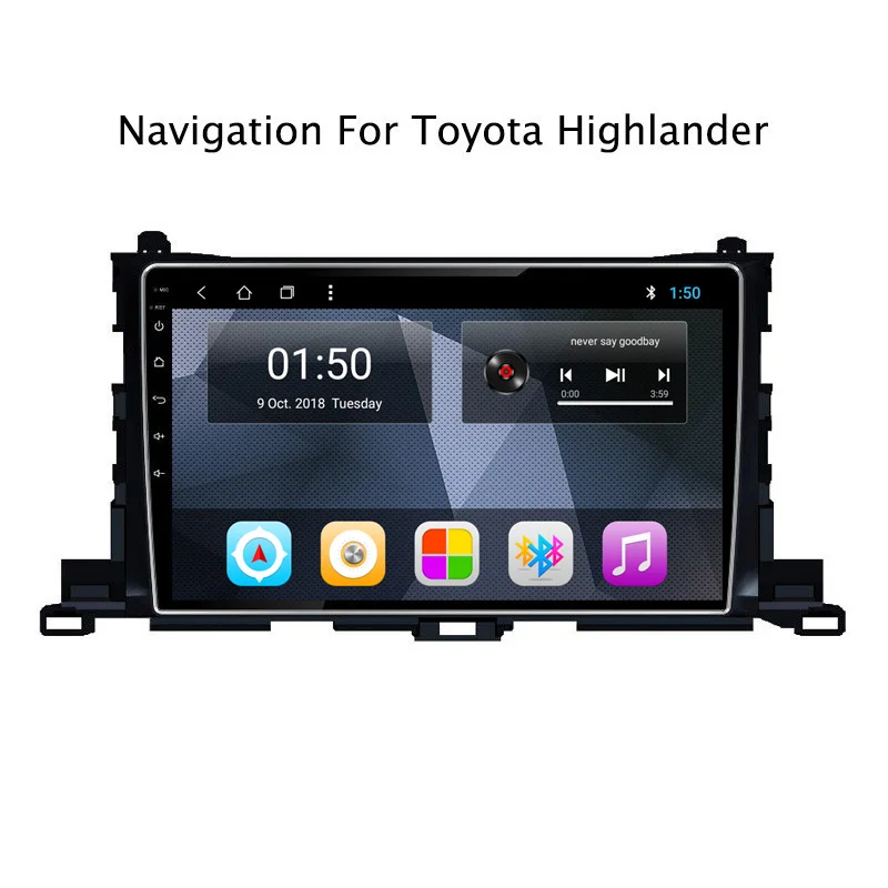 Автомобильный мультимедийный DVD плеер NAVITOPIA 10 1 дюйма 2 Гб ОЗУ 32 ПЗУ Android 8 GPS навигация для Toyota Highlander 2015 2016 2017