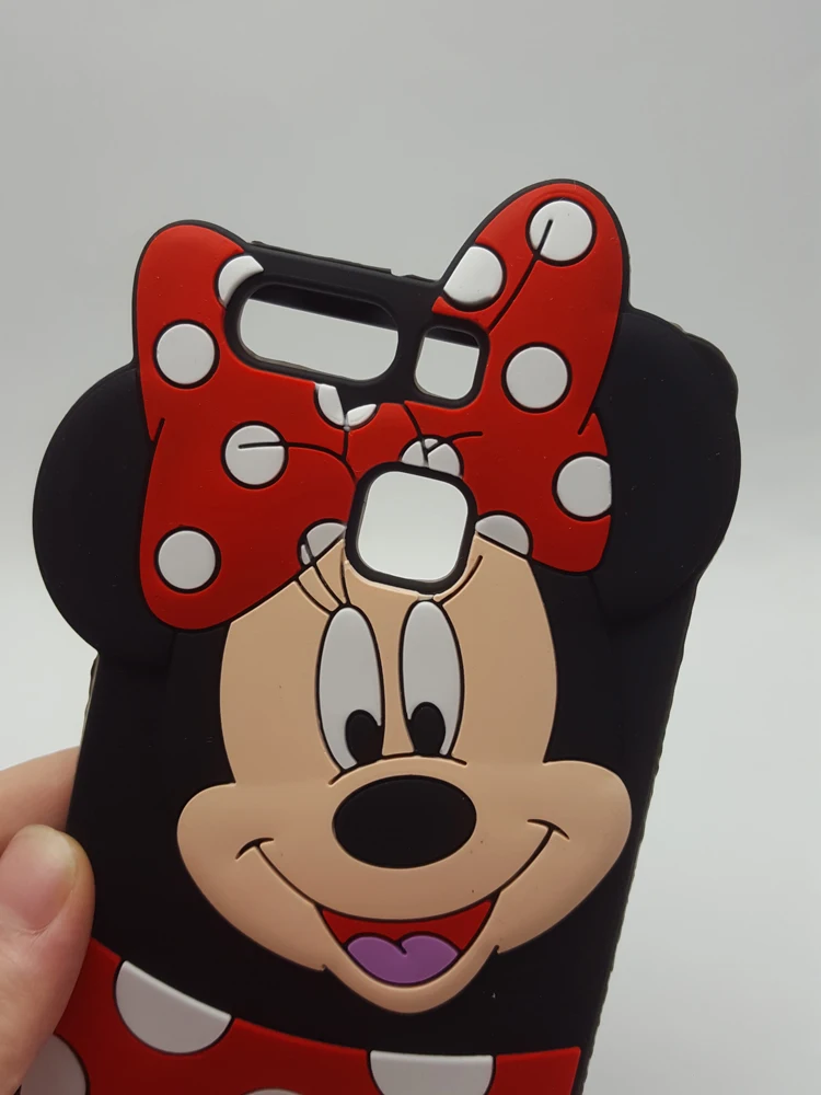 Милый 3D мультфильм чехол для Huawei P9 G9 Lite/P10 Lite/P10Plus милый Минни горошек Мягкий Силиконовый Чехол резиновый чехол для телефона