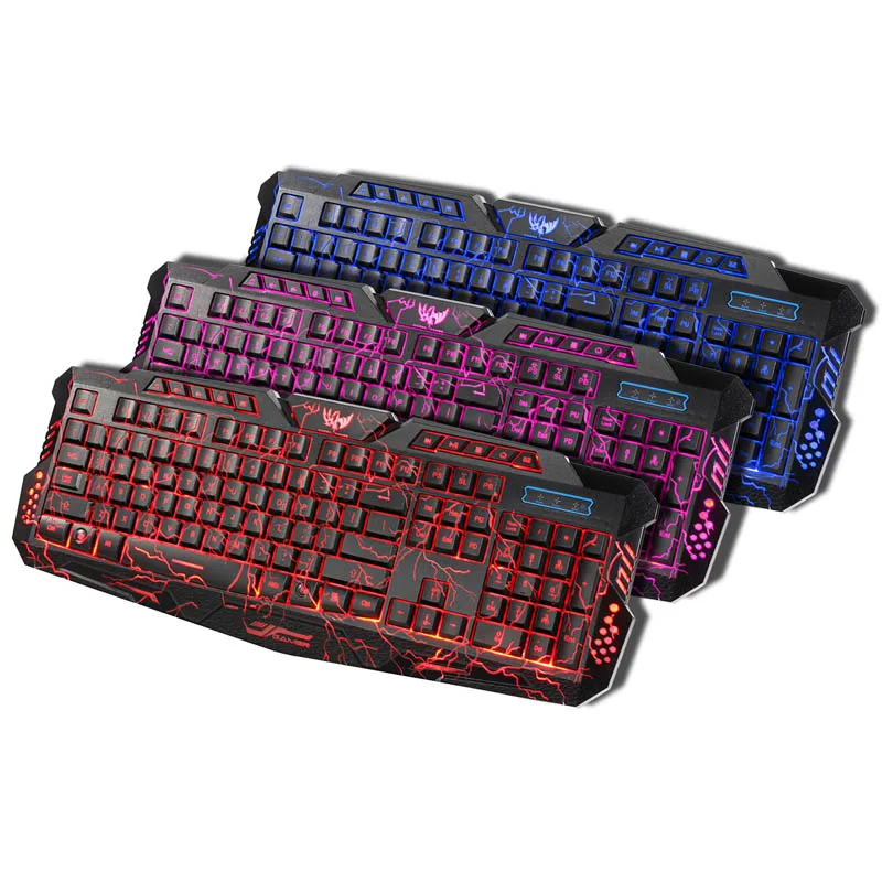 Игровая клавиатура Мышь комбинированный светодиодный + Красочный игровой