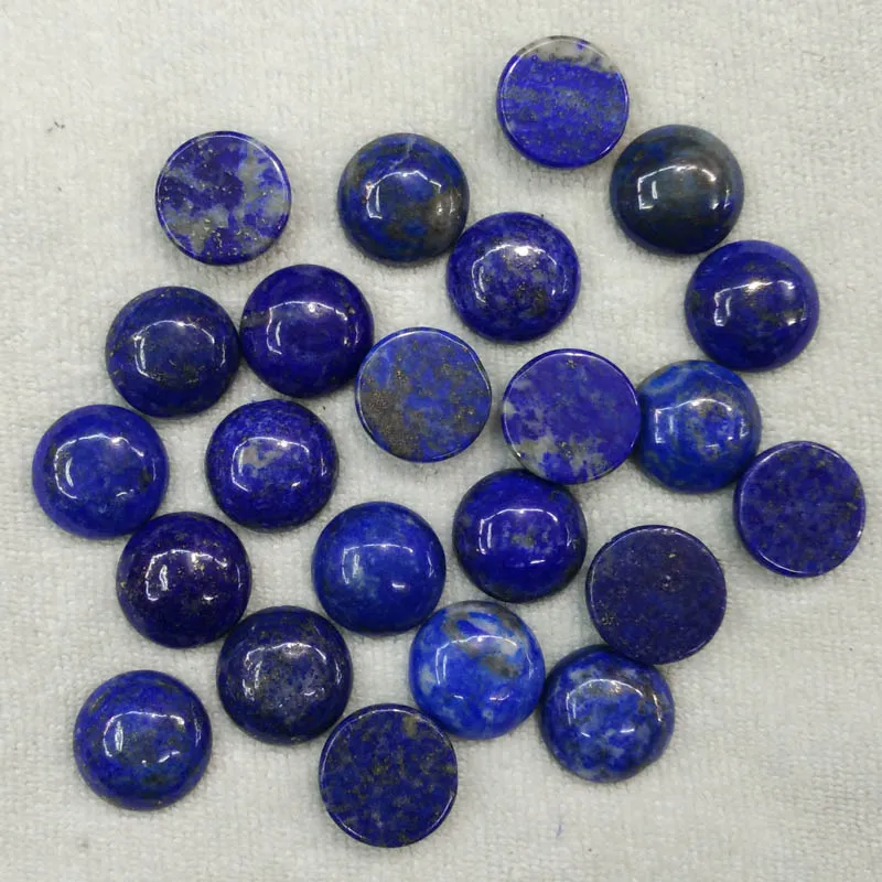 Модные круглые кабошоны из натурального лазурита высокого качества для