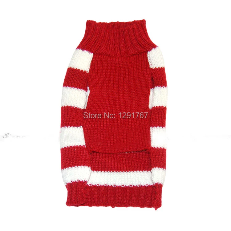 Свитер вязаный крючком в полоску с оленями 7 размеров|dog sweater|reindeer petdog sweater christmas |