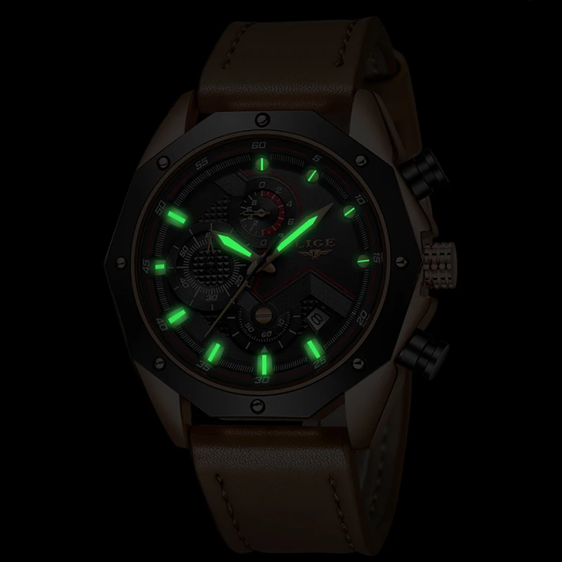 Relojes hombre, новинка, LIGE, мужские часы, Топ бренд, Роскошные, кварцевые, золотые часы, мужские, на каждый день, кожа, военные, водонепроницаемые, спортивные наручные часы
