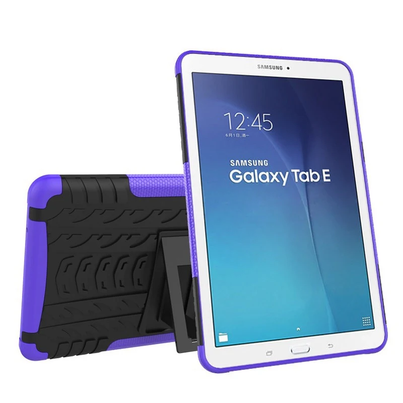 pur Жесткий силиконовый чехол Amor для samsung Galaxy Tab E 9,6 T560 T561, чехол для планшета samsung T560, Чехол+ пленка+ ручка - Цвет: pur