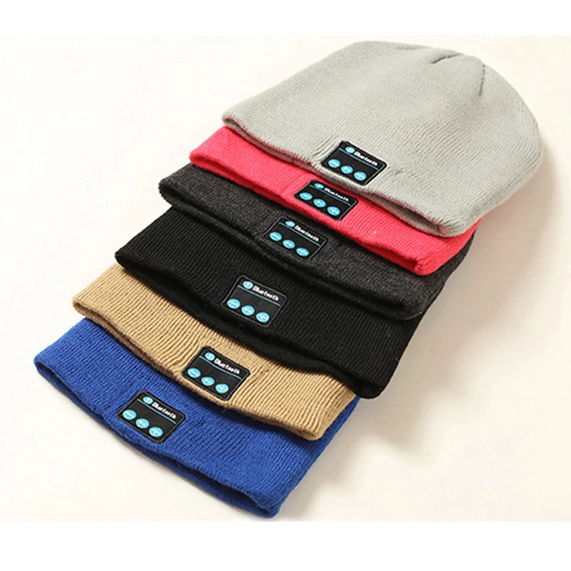 Wireless Bluetooth 4.1 Earphone Smart Cap headphone Speaker Mic Outdoor Sport Stereo Music Knitted Hat 2017 best Christmas gift |