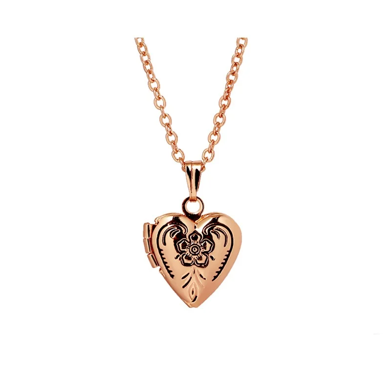 Женская подвеска в виде сердца фоторамки|necklace flower|pendant necklacelocket pendant |