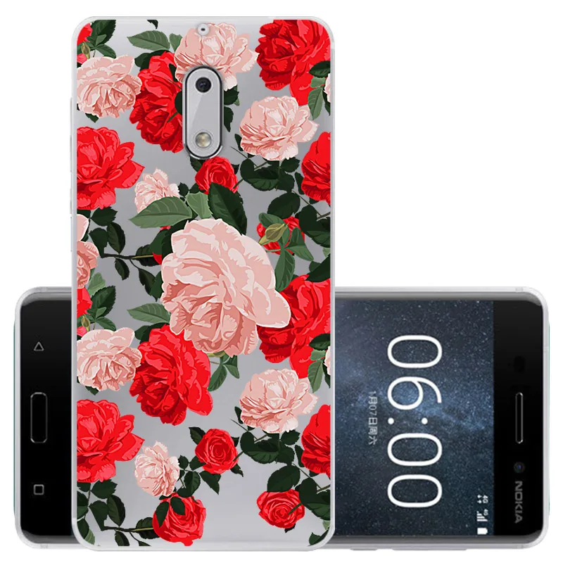 CROWNPRO чехол s для Nokia 6 TPU чехол для телефона силиконовый для Nokia6 TA-1021 мягкий чехол-накладка прозрачный для Nokia 6 Чехол с принтом