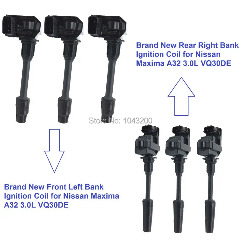 Комплект из 6 спиралей зажигания для Nissan Maxima QX A32 A33 Infiniti I30 94 99 VQ30DE 22448 31U06 31U16 31U05|set|set