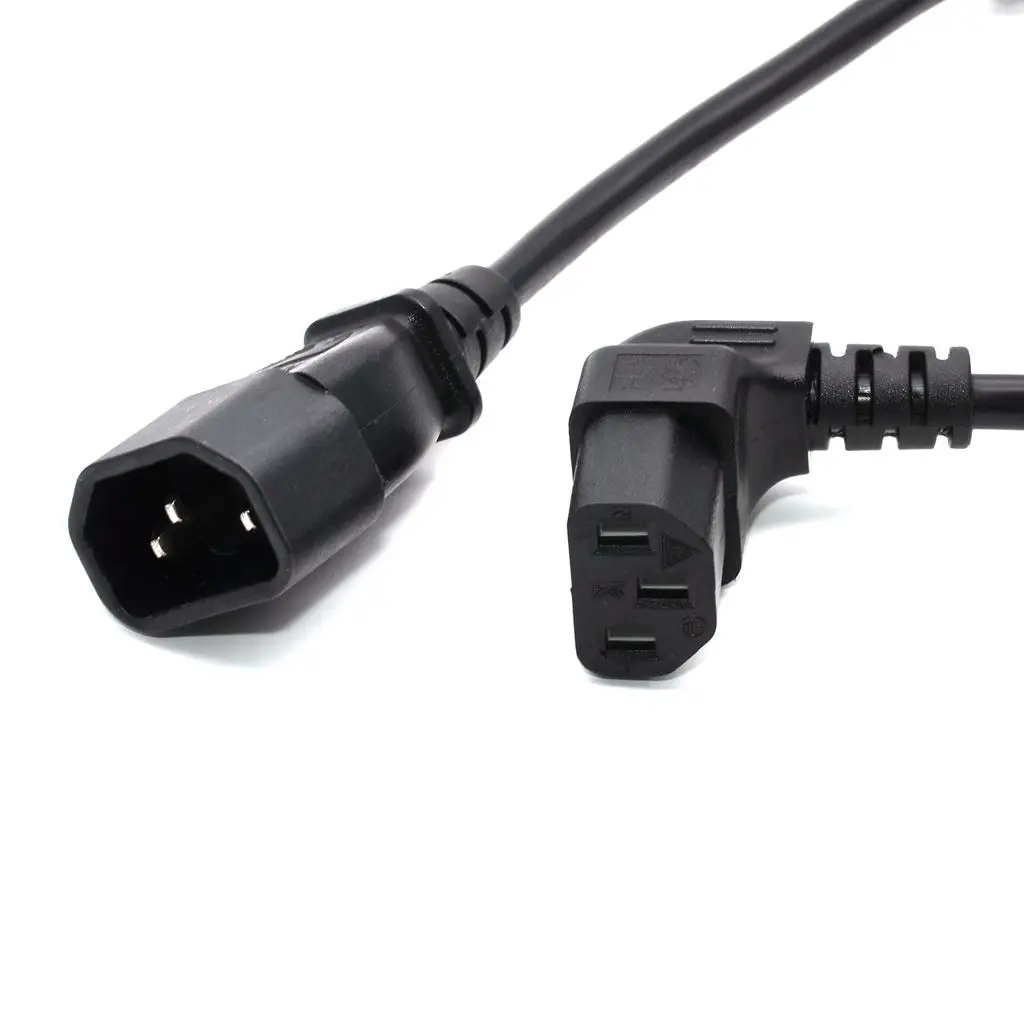 IEC 320 C14 штекер-угол C13 гнездовой разъем PDU/UPS Удлинитель силовой кабель вверх/вниз угол PDU/UPS Перемычка силовые шнуры