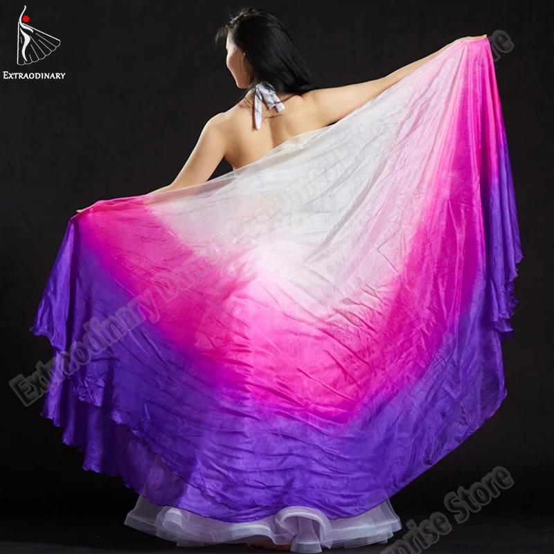 Женская полукруглая Фата для танца живота шелковая шаль 250x110 см|Танец живота| |