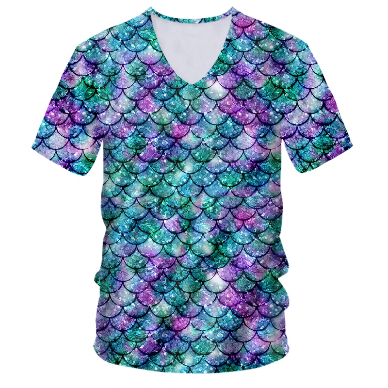 Мужская футболка OGKB летняя с глубоким v-образным вырезом коротким рукавом и