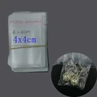 100 шт 4 см x 4 см прозрачный самоклеящийся пластиковый пакет для хранения пластиковый для упаковки конфет герметичный упаковочный мешочек кисет для печенья