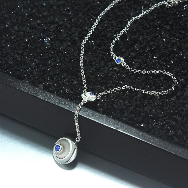 Женское ожерелье с подвеской из серебра 925 пробы длина 42 см ювелирное изделие AIMILI