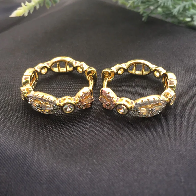 mix Gold Plated Lanyika модные ювелирные изделия стильные нежные прекрасные серьги полный микро-инкрустация микро покрытый банкет популярный Повседневный лучший подарок - Окраска металла: mix Gold Plated