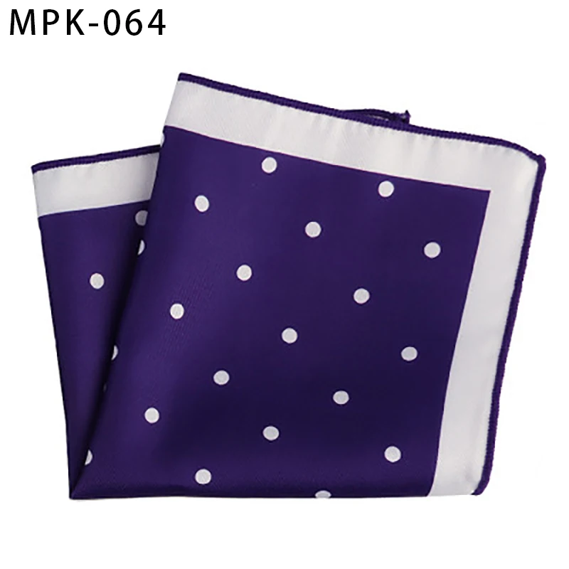 MPK-64 YISHLINE отличительный мужской модный мужской Карманный платок квадратный модный принт большой мужской Цветочный горошек мужской нагрудный платок для мужского костюма - Цвет: MPK-64