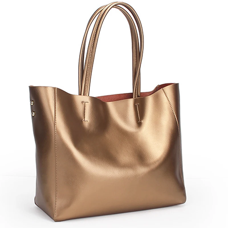 2019 new leather handbags simple fashion large capacity mother bag shoulder female cowhide | Багаж и сумки