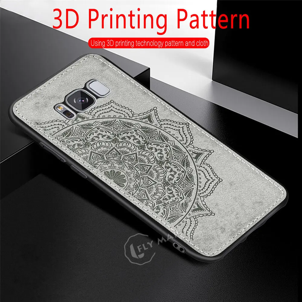New Fabric Canvas Silicon Phone Case for Samsung Galaxy S8 Plus S8Plus S8+ G955F G955FD SM-G955FD Cloth Texture Protective Cover |