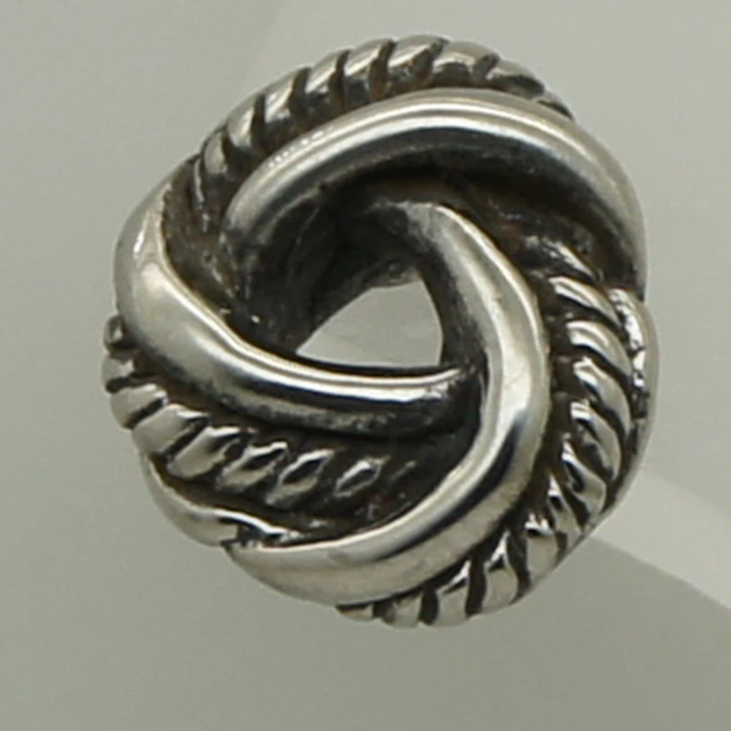 

men/boy rolling up rope 316L stainless steel earring