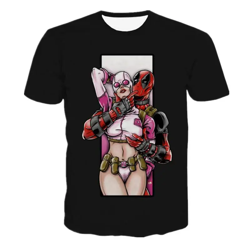 8 Женская игрушечная фигурка Harley Quinn Deadpool футболка Супермен Джокер Отряд Самоубийц Мужская футболка Homme 3D Camiseta футболки хип-хоп футболки одежда - Цвет: 8