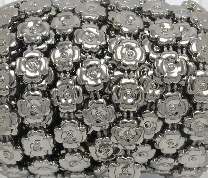 20 ярдов клевер цветок бусины кисточкой УФ покрытием цепь отделка для шитья Apperal