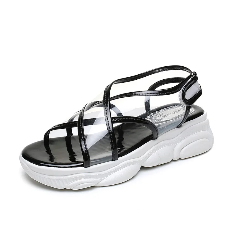 Женские Прозрачные Сандалии Personitly повседневные сандалии с подошвой медведя на