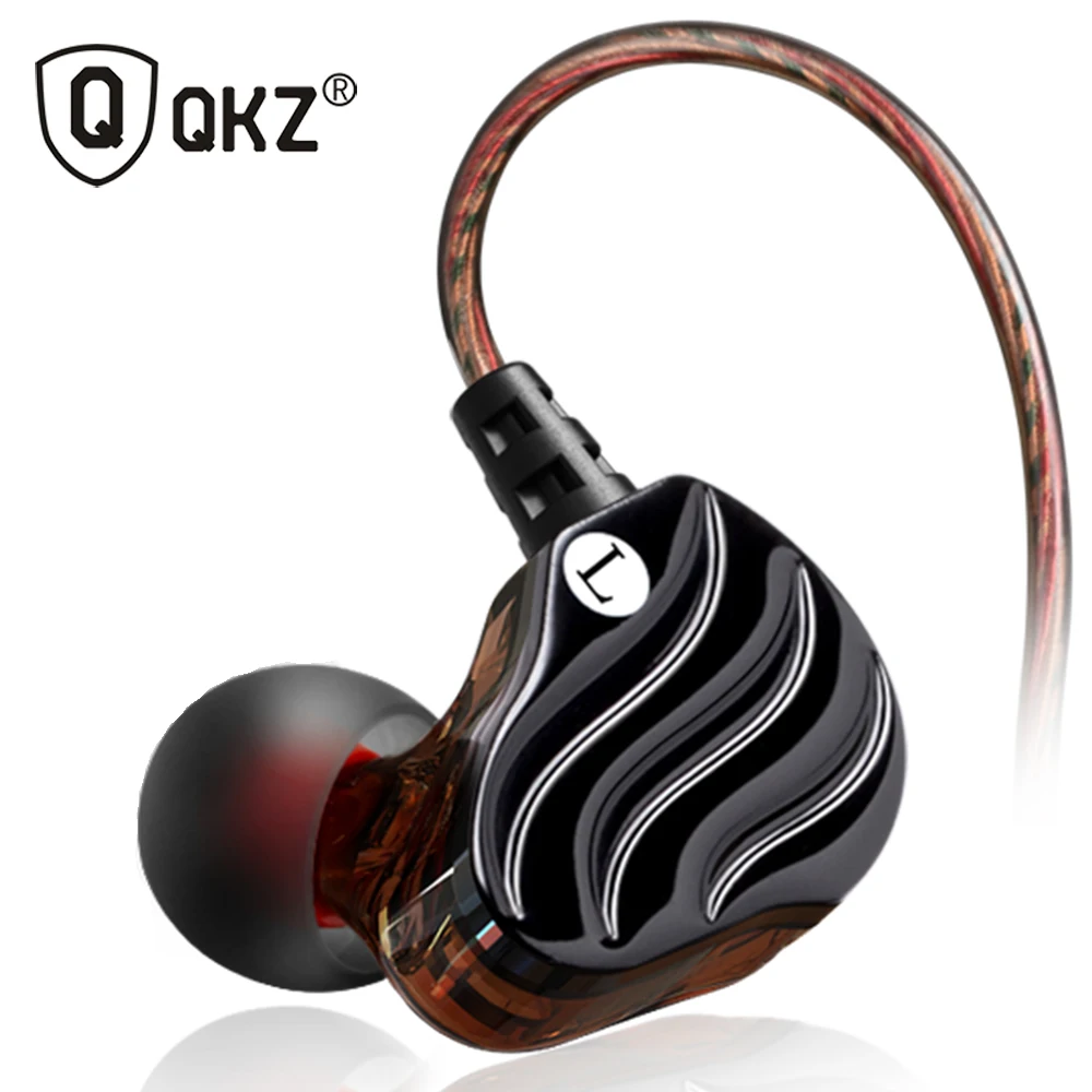 Наушники QKZ KD4 fone de ouvido двойной драйвер стерео наушники вкладыши с микро 3 5 мм для