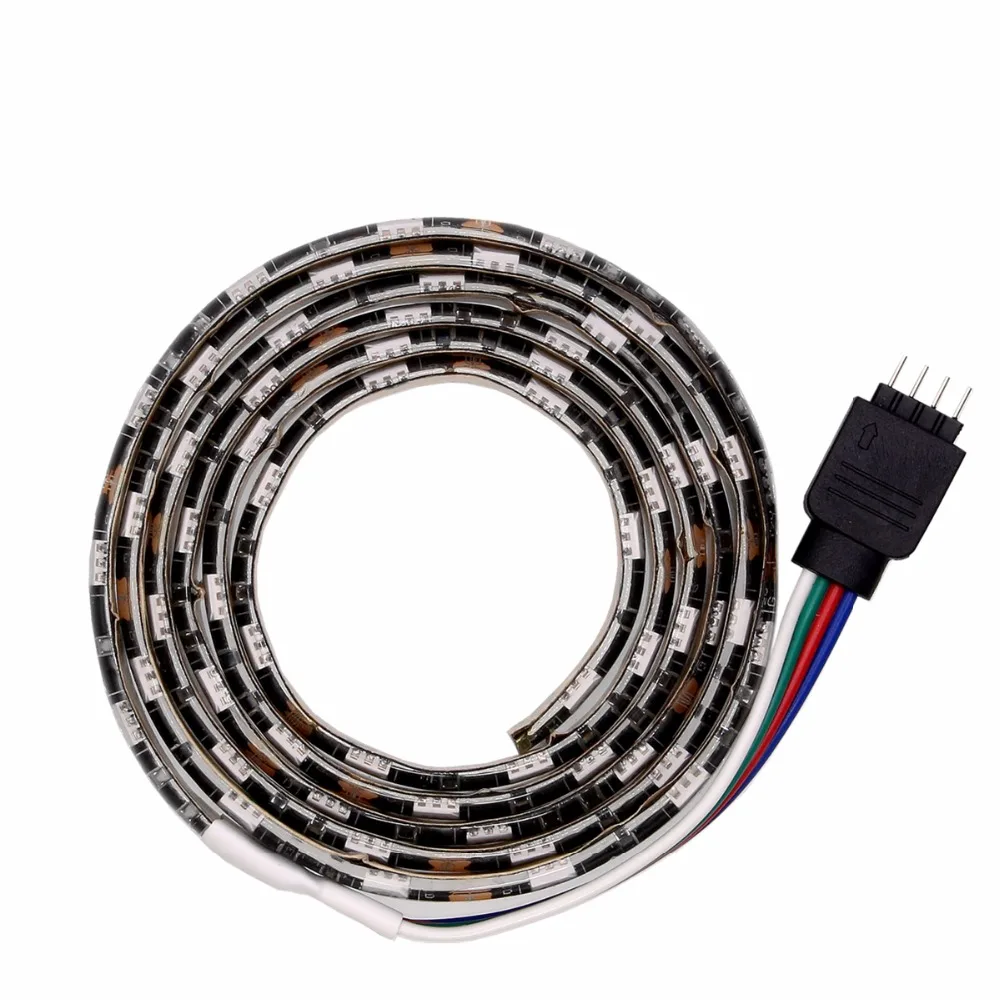 DC12V RGB Светодиодные ленты Водонепроницаемый Черный PCB 5050 RGBW/RGBWW светодиодный