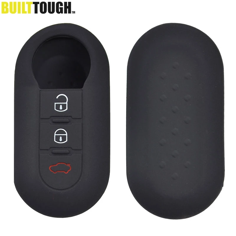 

3 Button Silicone Key Cover Fit For Fiat 500 Panda Punto Bravo Lancia Ypsilon Stilo Ducato Delta Remote Hull Case Fob Protector