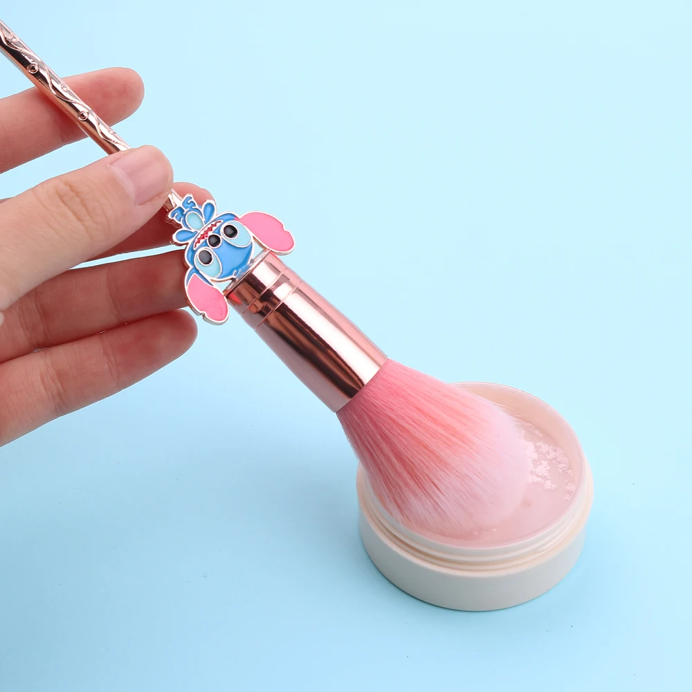 Новые Kawaii стежки кисти для макияжа аниме Лило и Стич Румяна Косметика Кисть для Пудры расческа подарок мягкие розовые синтетические волосы