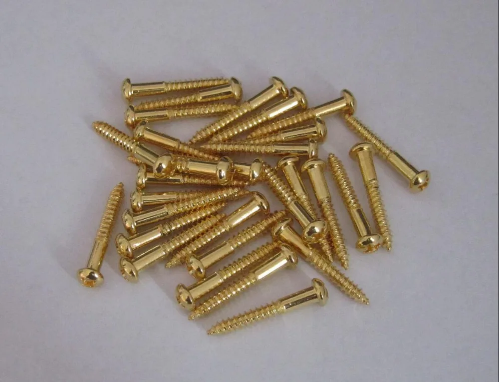 

Pack of 30 Strat ST Tremolo Bridge Mounting Screws Gold