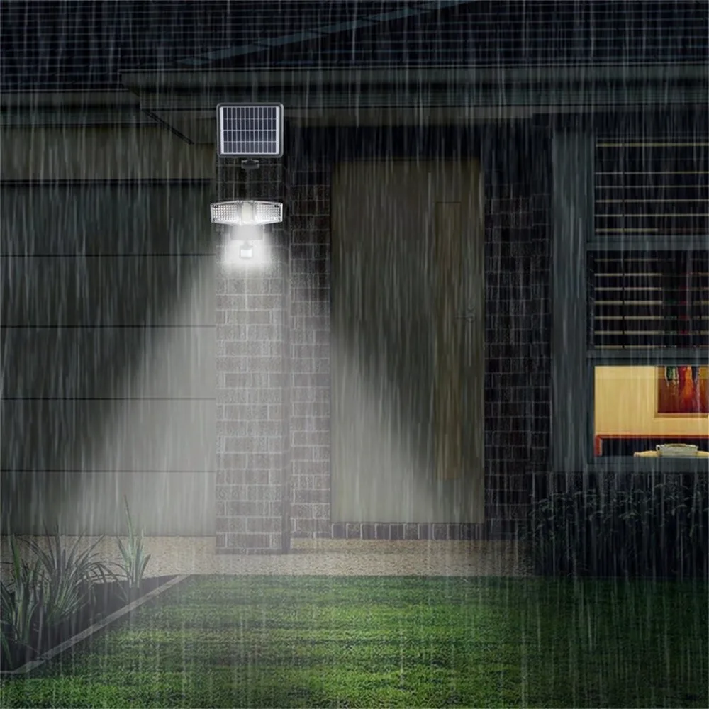 178 светодиодный на солнечных батареях Панель прожектор PIR датчик движения Три