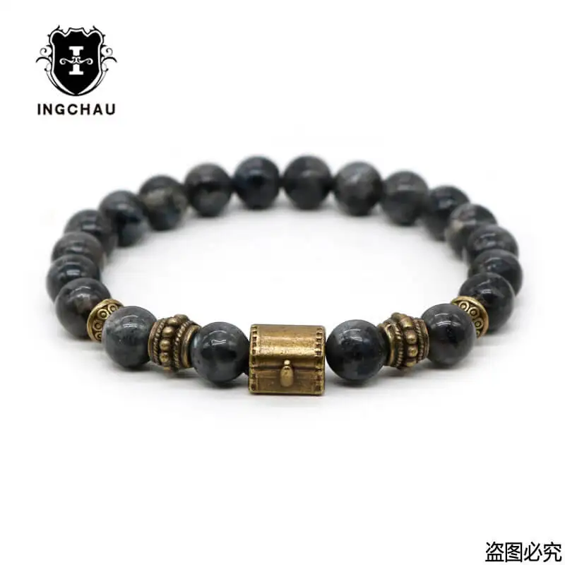 2018 античный бронзовый позолоченный сундук браслет мужской натуральный