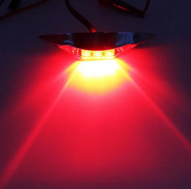 10X красный 3 Led габаритный боковой грузовик прицеп Ван светильник форма рыбы 12V шоу