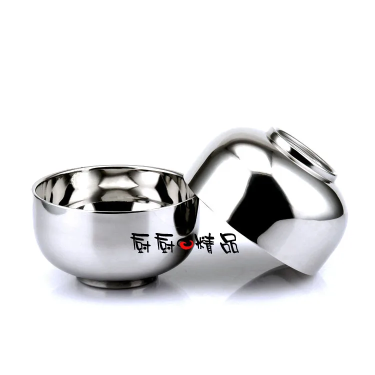 Элегантных высокого класса 304 нержавеющая сталь двойной чаша изоляция миску / 12