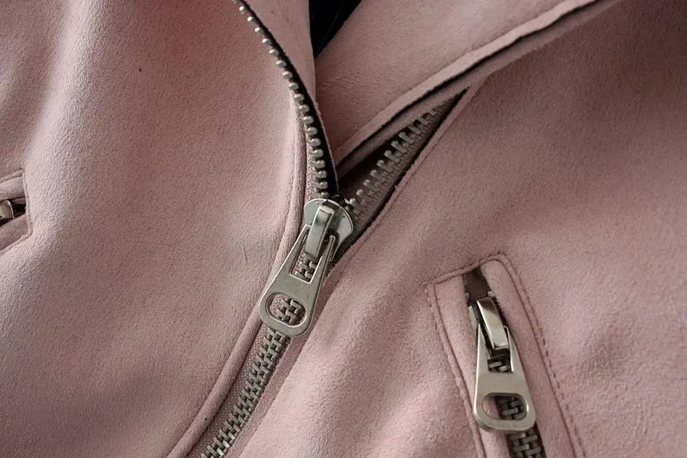 2018 Весенняя мода имитация оленьей шкуры короткая куртка Осень зима нагрудные