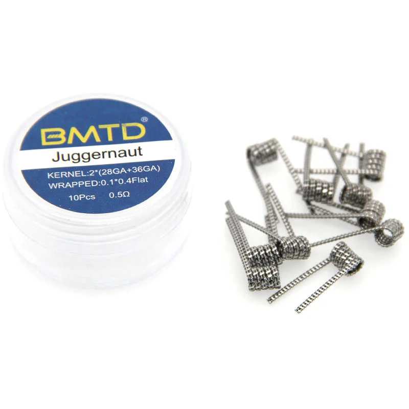 10 шт./кор. Ni80 готовые катушки Juggernaut Nichrome для электронной сигареты RDA RTA RDTA бак