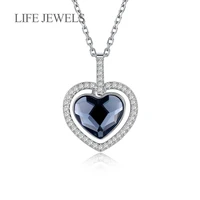 authentic100 925 sterling silver crystal pendants zircon charm l women luxury silver valentines day gift jewelry 18130
