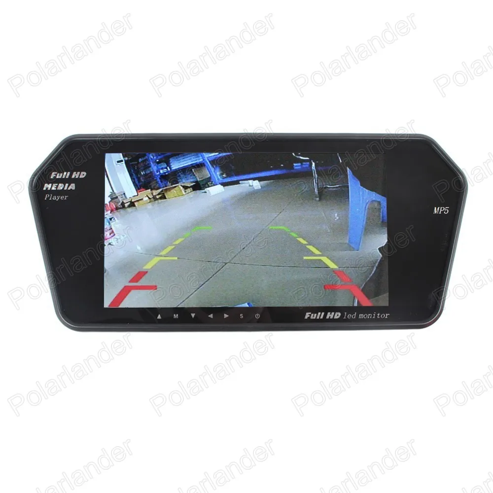 Автомобильное зеркало заднего вида цветной ЖК-дисплей TFT 1024x600 MP5 TF USB FM-передатчик