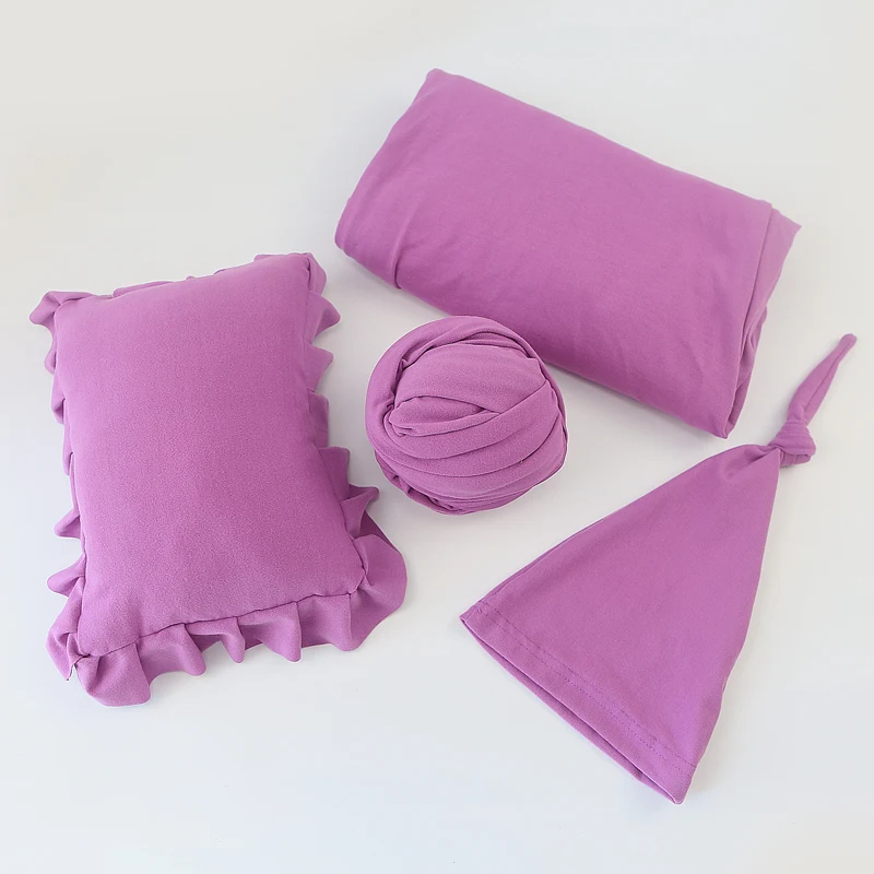 4pcs set newborn photography props backdrops wrap hat caps pillow baby photo prop accessories blanket for infant photoshoot | Детская