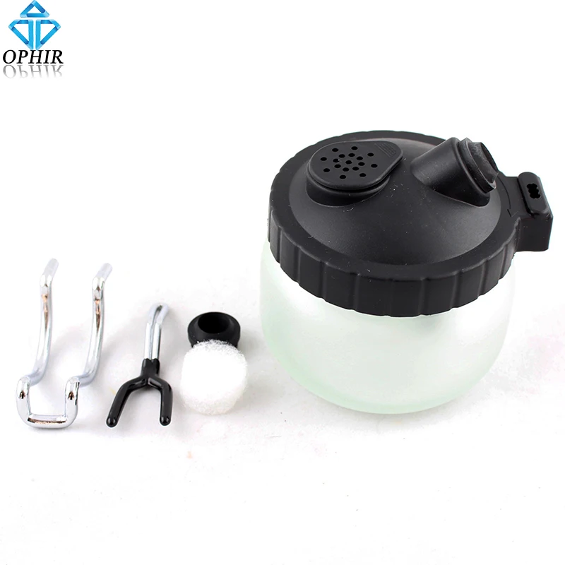 OPHIR Airbrush Cleaner Аэрограф банка/стеклянный контейнер Очистительная станция бутылка