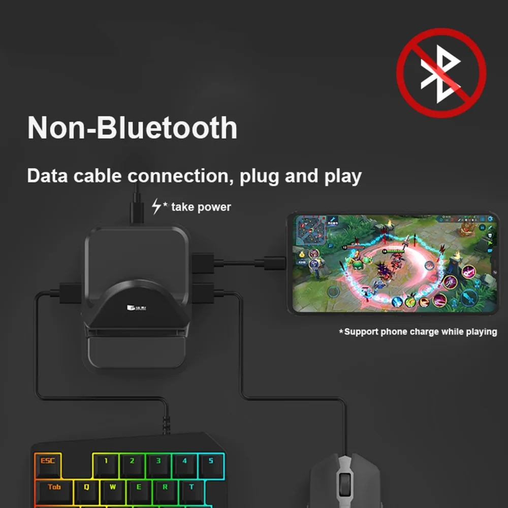 Конвертер для клавиатуры и мыши NEX Bluetooth адаптер док станция геймпад Android