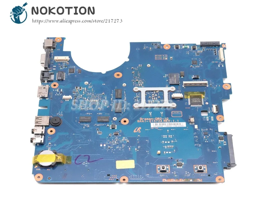 NOKOTION материнская плата для ноутбука Samsung R525 DDR3 HD6600M 1 гб бесплатные цп с
