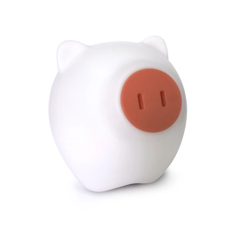 

Creative LED Night Light Manual Optically Control Cute Pig Plug Wall Lamp USB Rechargeable Socket With Home Indoor lighting