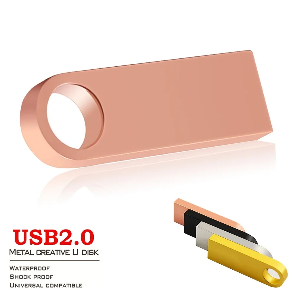 Флеш накопитель USB 32 ГБ 16 8 флеш 64 128 Гб водонепроницаемый металлический u диск Memoria