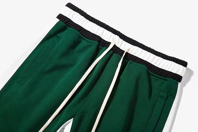 Хай стрит 2018 новая Длинная сторона полосатые штаны модная повседневная одежда в