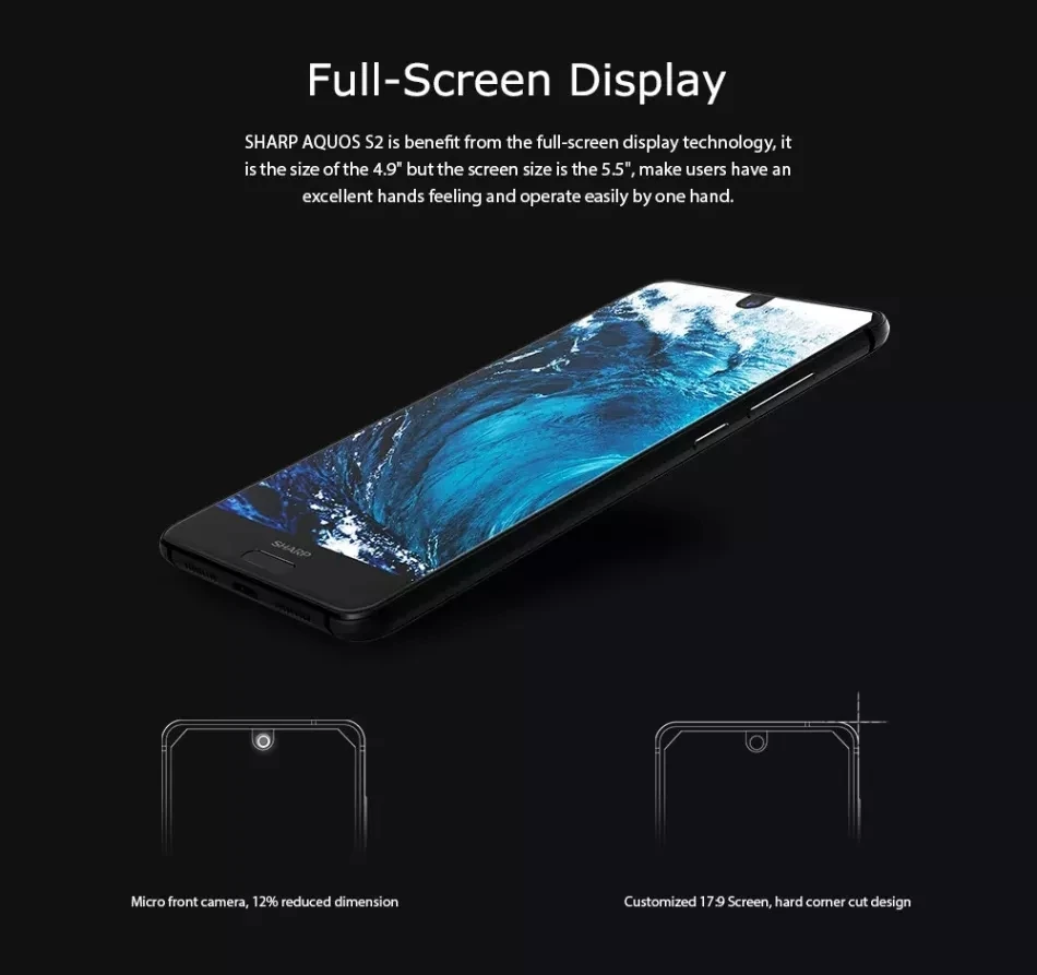 Глобальная версия SHARP S2 SHARP AQUOS C10 S2 4G FDD LTE 5," FHD мобильный телефон Восьмиядерный Snapdragon двойная задняя камера отпечаток пальца NFC