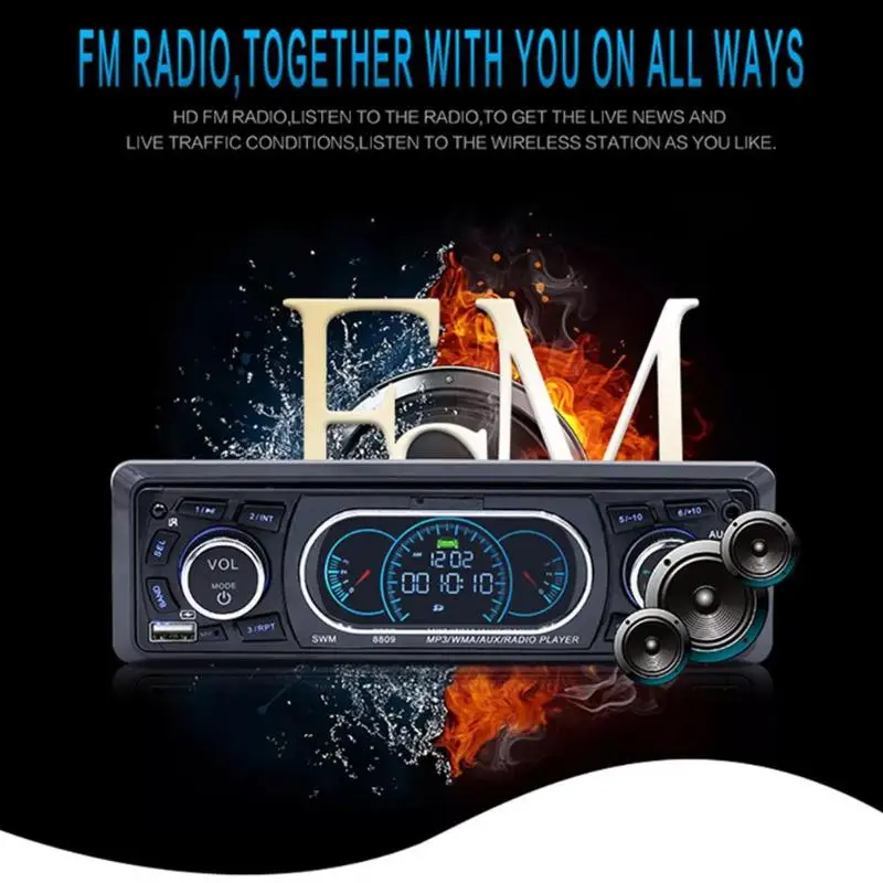 SWM 8809 автомобильный стерео MP3-плеер FM Радио BT RCA USB с пультом дистанционного управления USB комплект беспроводной связи bluetooth для автомобиля lcd mp3-плеер