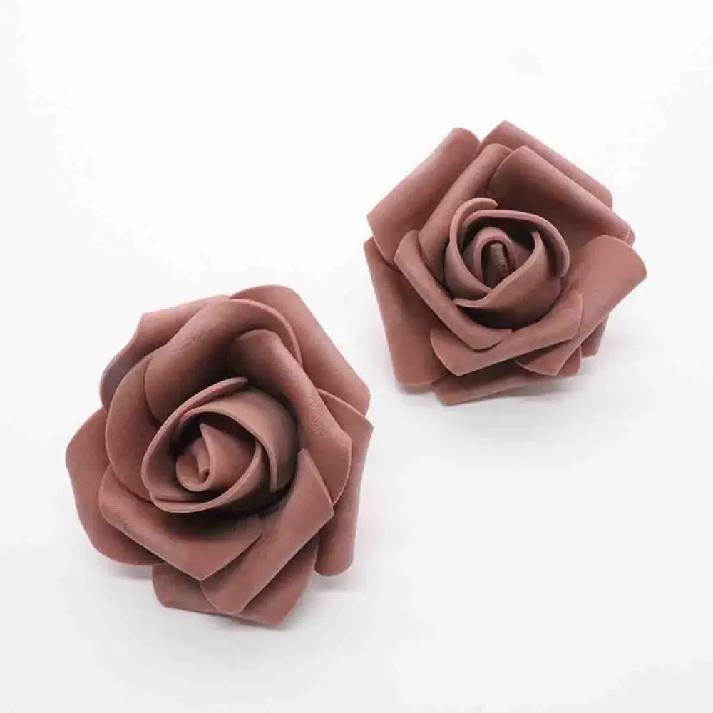 4 см 30 шт./лот большой ПЭ пена роза искусственный цветок голова дома Свадебное Украшение DIY Скрапбукинг венок поддельные декоративные розы - Цвет: 18