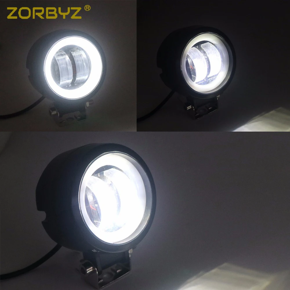 Zorbyz мотоцикл светодиодный пас пятно туман светильник с Ангел глаз светильник для Harley Honda Сузуки Кавасаки на заказ