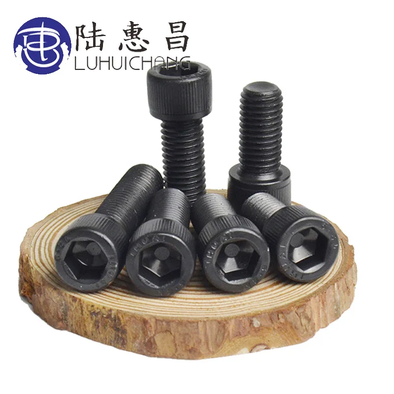 Luchang 20 шт M5 M6 M8 12 9 класс легированная сталь Шестигранная головка черная болт